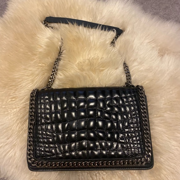 Zara Croc Crossbody With Embossed Chain Boy - Picture 5 of 9